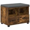 vidaXL Hall Bench Smoked Oak 60 x 38 x 46 cm