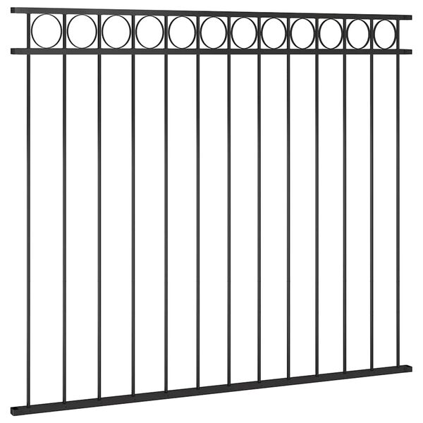 vidaXL Fence Panel Assen Steel 1.7x1.5 m Black
