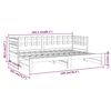 vidaXL Pull-out Day Bed without Mattress White 2x(90x200) cm