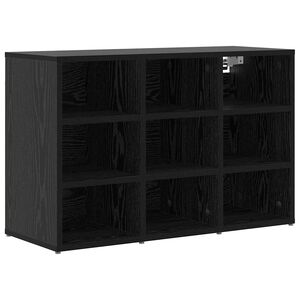 vidaXL Shoe Cabinet 77.5 x 30 x 51 cm Engineered Wood Black Oak
