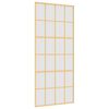 vidaXL Sliding Door Gold 90x205 cm Frosted ESG Glass and Aluminium