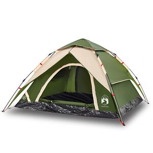 vidaXL Camping Tent Dome 5-Person Green Quick Release