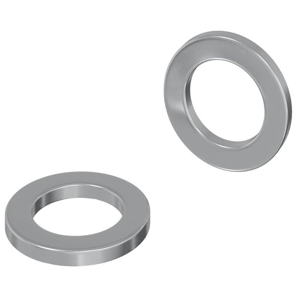 vidaXL Washers 2 pcs Silver 10 x 10 x 1.2 mm Steel