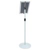 vidaXL Pedestal Poster Stand Silver 33 x 33 x 123 cm PVC and Steel