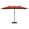 vidaXL Garden Parasol Terracotta 385 x 209 x 244 cm Polyester