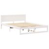 vidaXL Bed Frame with Headboard White 140 x 200 cm Solid Pine Wood