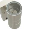 vidaXL Outdoor Wall Light Silver 7 x 10 x 22 cm