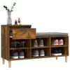 vidaXL Shoe Cabinet Smoked Oak 102x36x60 cm Engineered Wood