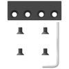 vidaXL Sliding Door Hardware Kit 366 cm Steel Black