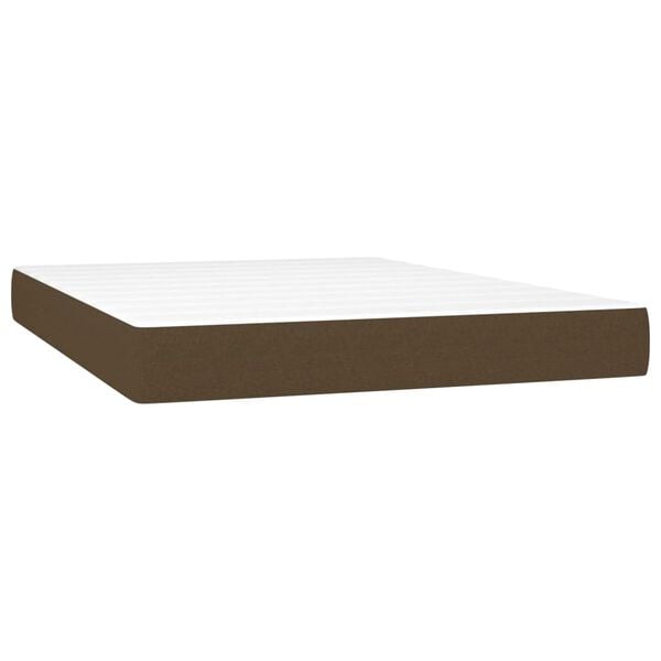 vidaXL Pocket Spring Bed Mattress Medium Dark Brown 140x190x20 cm Fabric