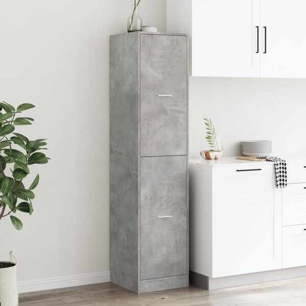 vidaXL Apothecary Cabinet Concrete Grey 40x41x174.5 cm Engineered Wood