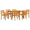 vidaXL Garden Dining Set 7 pcs Brown Solid acacia wood