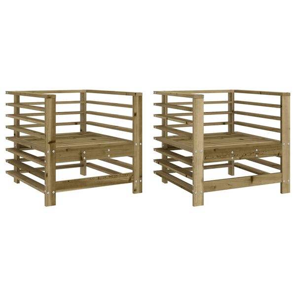 vidaXL Garden Chairs 2 pcs Impregnated Wood Pine