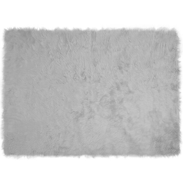 vidaXL Faux Sheepskin Rug Tafalla Grey 160 x 230 cm Polyester