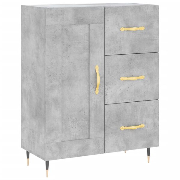 vidaXL Sideboard Concrete Grey 69.5x34x90 cm Engineered Wood