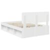 vidaXL Bed Frame with Headboard White 120 x 200 cm Solid Pine Wood