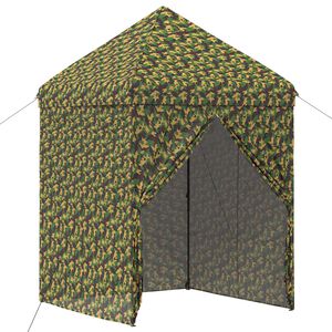 vidaXL Canopy Tent with 4 Sidewalls 2 x 2 m Army Camouflage
