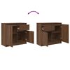 vidaXL Sideboard with Drawer Brown Oak 71x35x65 cm Engineered Wood
