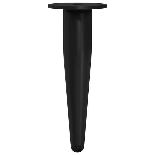 vidaXL Furniture Feet 2 pcs Black &Oslash; 40 x 98 mm Iron