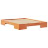 vidaXL Floor Bed Frame with Storage Brown 140 x 200 cm Solid pine wood