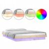 vidaXL LED Bed Frame without Mattress 140x200 cm Solid Wood