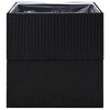 vidaXL Garden Planter Black 80x80x80 cm Poly Rattan