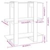 vidaXL Book Cabinet/Room Divider High Gloss White 80x30x87 cm
