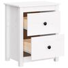 vidaXL Bedside Cabinets 2 pcs White 50x35x61.5 cm Solid Wood Pine