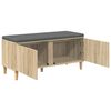 vidaXL Hall Bench with Cushion with Door Sonoma Oak 100 x 38 x 46 cm