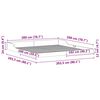 vidaXL Bed Frame Brown 200 x 200 cm Solid Pine Wood