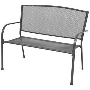 vidaXL Garden Bench 108 cm Steel and Mesh Anthracite