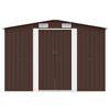 vidaXL Garden Shed 257x298x178 cm Metal Brown