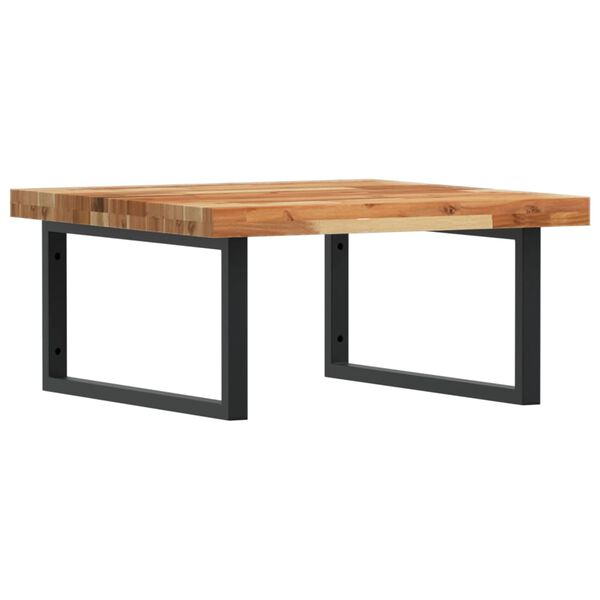 vidaXL Basin Shelf Wall Mounted Steel and Solid Wood Acacia