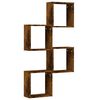 vidaXL Wall Cube Shelves 4 pcs Smoked Oak 30x15x30 cm