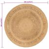 vidaXL Area Rug Hand-braided Jute 180 cm Round