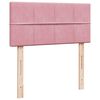 vidaXL Box Spring Bed with Mattress Pink 90x190 cm Velvet