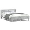 vidaXL Bed Frame with LED without Mattress Concrete Grey 135x190 cm Double