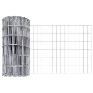 vidaXL Euro Fence Silver 0.6 x 25 m Hot dip galvanized iron