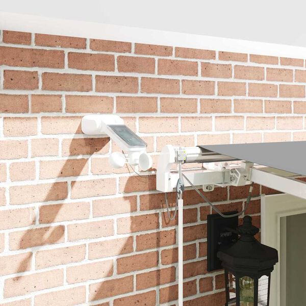 vidaXL Awning with Manual White 6 x 3 m Metal