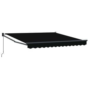 vidaXL Retractable Awning Black 350 x 250 cm