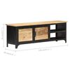 vidaXL TV Cabinet 120x30x40 cm Solid Mango Wood