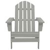 vidaXL Garden Adirondack Chair with Ottoman&Table Solid Fir Wood Grey