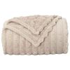 vidaXL Throw Blanket Beige 150 x 130 cm Fleece