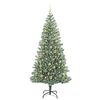 vidaXL Artificial Christmas Tree Snow Flocked with LED Light 210 cm