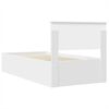 vidaXL Bed Frame with Headboard White 100 x 200 cm Engineered Wood