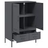 vidaXL Highboard Anthracite 68x39x101.5 cm Steel