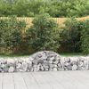vidaXL Arched Gabion Baskets 30 pcs 200x50x40/60 cm Galvanised Iron