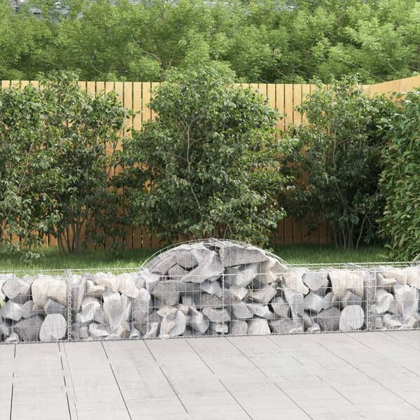 vidaXL Arched Gabion Baskets 30 pcs 200x50x40/60 cm Galvanised Iron