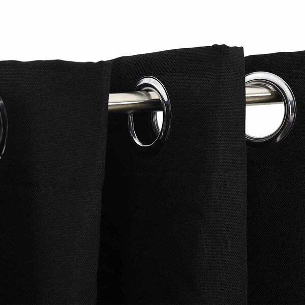 vidaXL Linen-Look Blackout Curtains with Grommets Black 290x245cm