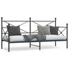 vidaXL Day Bed without Mattress Black 80x200 cm Steel